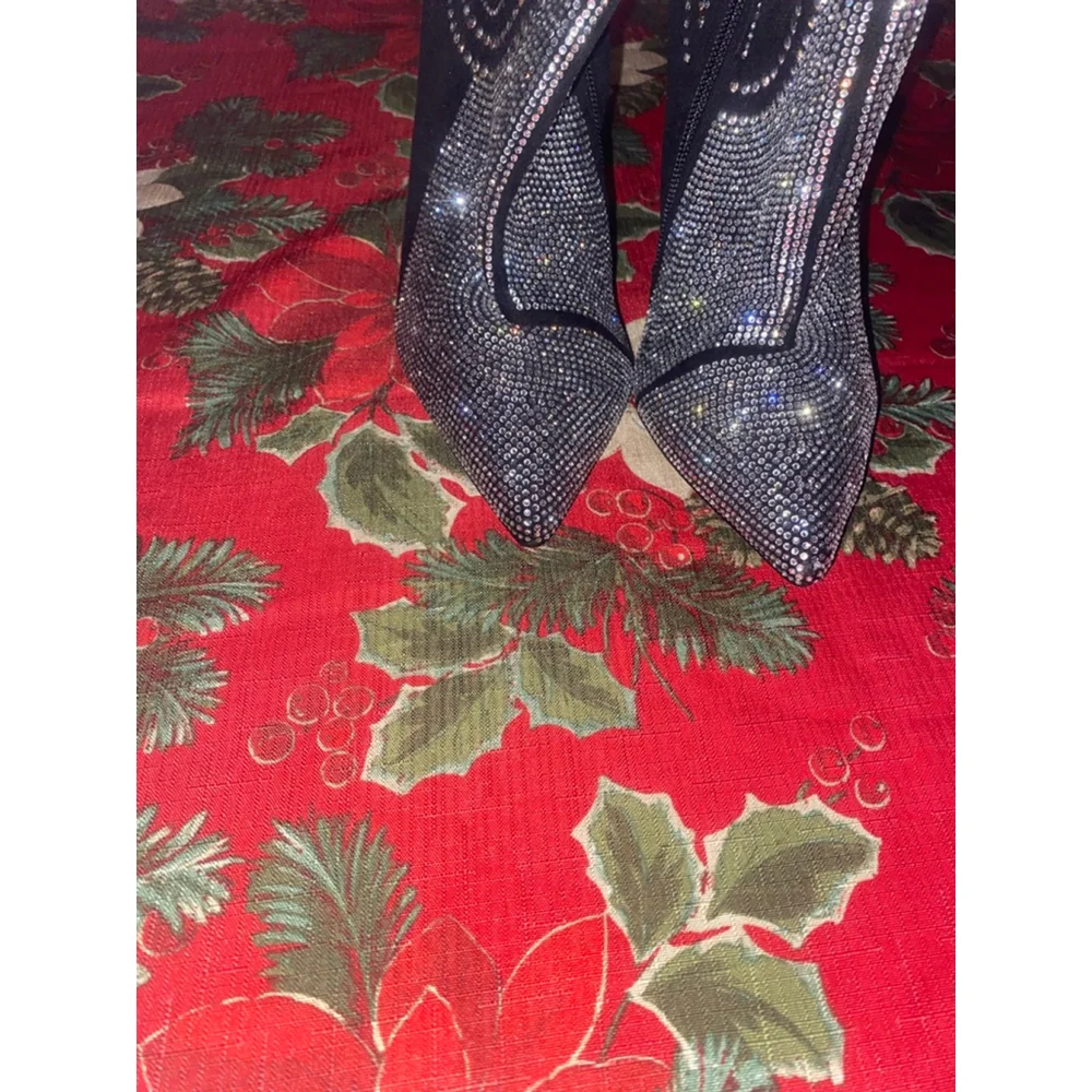 Women's Cape Robbins Black Rhinestone Boots Size 7